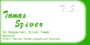 tamas sziver business card